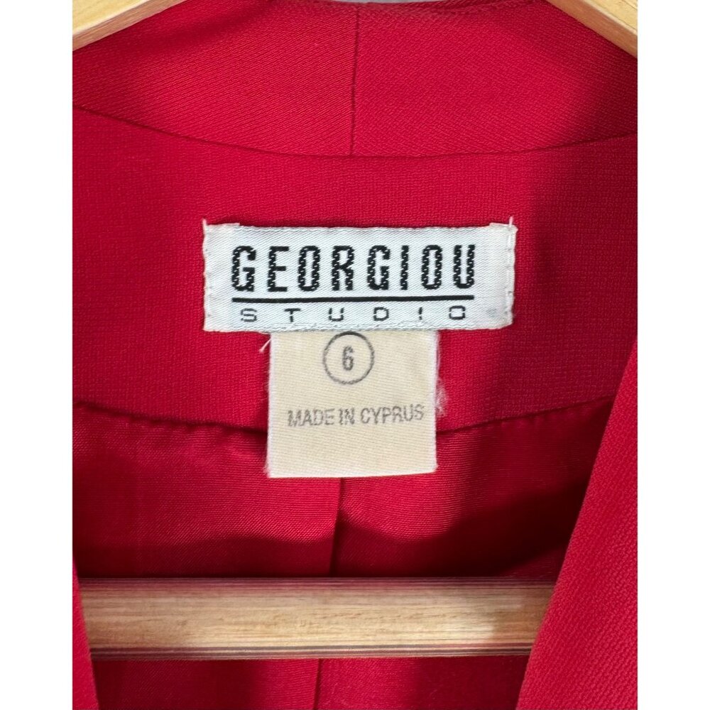 Red Single-Button Blazer - Picture 2 of 9